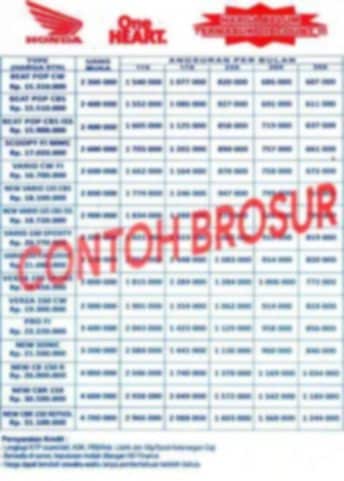 Brosur Promo Motor Honda