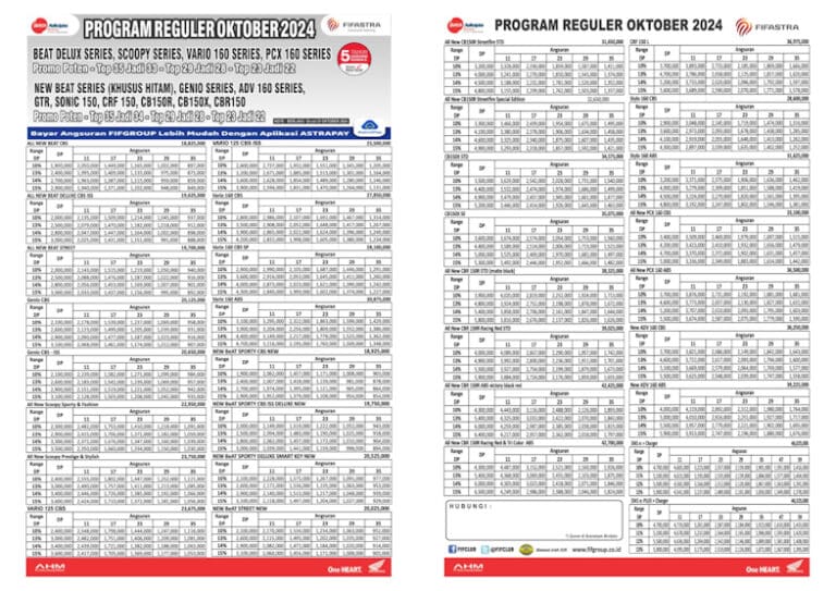 brosur motor honda karawang oktober