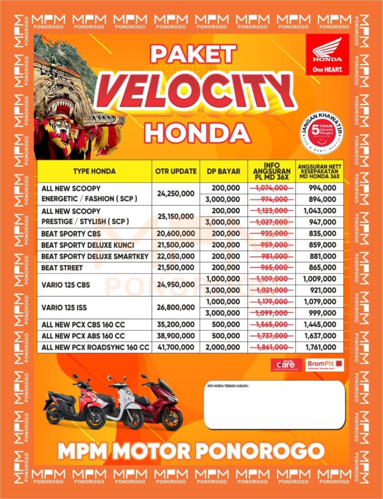 brosur motor honda ponorogo