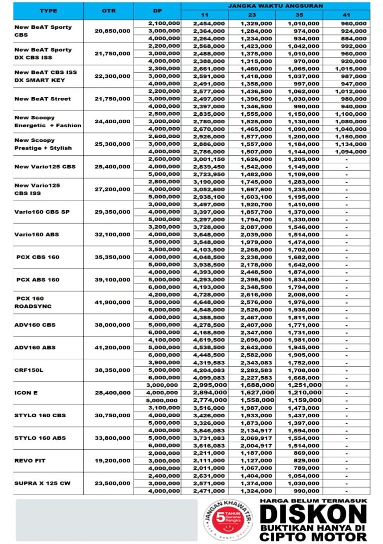 brosur motor honda purbalingga