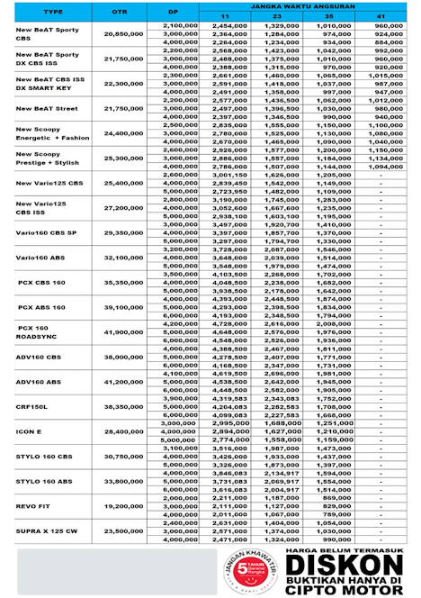 brosur motor honda tuban oktober