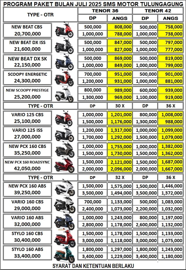 brosur motor honda-tulungagung juli